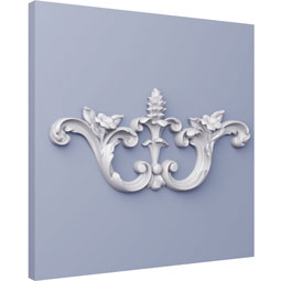 Ekena Millwork - ONL12X06X01JE - Endurathane Jessica Onlay, 13 1/4"W x 5 5/8"H x 1"P, Factory Primed