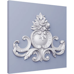 Ekena Millwork - ONL14X11X02JE - Endurathane Jesse Onlay, 15 1/8"W x 11 3/8"H x 1 1/2"P, Factory Primed