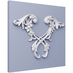 Ekena Millwork - ONL10X14X01DA - Endurathane David Onlay, 11 1/8"W x 13 7/8"H x 1"P, Factory Primed