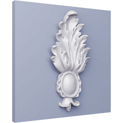 Ekena Millwork - ONL03X07X01SA - Endurathane Sandra Onlay, 3"W x 7"H x 5/8"P, Factory Primed