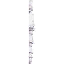 Ekena Millwork - ONL03X06X01TE - Endurathane Teddy Onlay, 3 7/8"W x 6 2/8"H x 5/8"P, Factory Primed