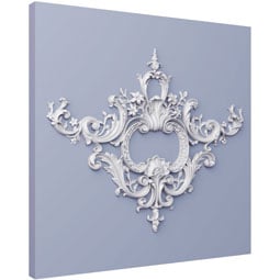 Ekena Millwork - ONL27X27X02IN - Endurathane Inessa Onlay, 27 3/4"W x 26 3/4"H x 1 5/8"P, Factory Primed