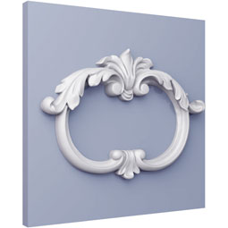 Ekena Millwork - ONL08X06X01MI - Endurathane Mirabella Onlay, 8"W x 5 3/4"H x 7/8"P, Factory Primed