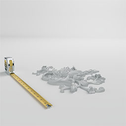 Ekena Millwork - ONL11X15X01RO - Endurathane Rosanna Onlay, 12 3/8"W x 15 1/8"H x 1"P, Factory Primed