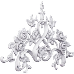 Ekena Millwork - ONL14X20X01RO - Endurathane Rosanna Onlay, 14 5/8"W x 19 7/8"H x 1 1/8"P, Factory Primed