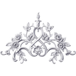 Ekena Millwork - ONL14X20X01RO - Endurathane Rosanna Onlay, 14 5/8"W x 19 7/8"H x 1 1/8"P, Factory Primed