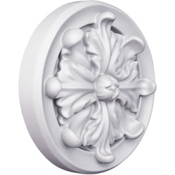 Ekena Millwork - ONL05X05X01SI - Endurathane Shiobhan Onlay, 5 3/4"W x 4 3/4"H x 1"P, Factory Primed