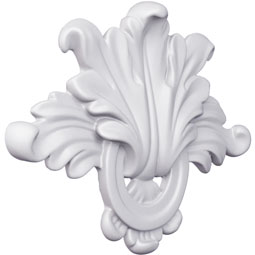 Ekena Millwork - ONL04X06X01TE - Endurathane Teagan Onlay, 5 1/8"W x 5 1/2"H x 3/4"P, Factory Primed