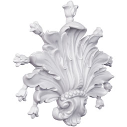 Ekena Millwork - ONL08X09X01TI - Endurathane Tiana Onlay, 9 3/8"W x 9 1/8"H x 1 3/8"P, Factory Primed