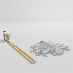 Ekena Millwork - ONL08X09X01TI - Endurathane Tiana Onlay, 9 3/8"W x 9 1/8"H x 1 3/8"P, Factory Primed