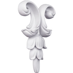 Ekena Millwork - ONL03X05X01AU - Endurathane Audrey Onlay, 4 1/4"W x 4 7/8"H x 3/4"P, Factory Primed