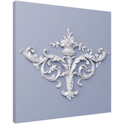 Ekena Millwork - ONL13X13X01ES - Endurathane Estella Onlay, 14 1/4"W x 13 2/8"H x 1 2/8"P, Factory Primed