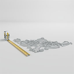 Ekena Millwork - ONL13X13X01ES - Endurathane Estella Onlay, 14 1/4"W x 13 2/8"H x 1 2/8"P, Factory Primed