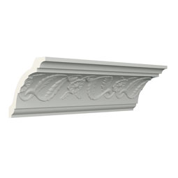 Ekena Millwork - MLD04X04X06MK - Endurathane McKinney Crown Moulding, 4"H x 4"P x 5 5/8"F x 96"L, Factory Primed