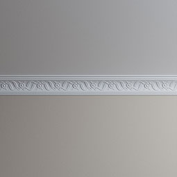 Ekena Millwork - MLD04X04X06MK - Endurathane McKinney Crown Moulding, 4"H x 4"P x 5 5/8"F x 96"L, Factory Primed