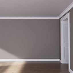 Ekena Millwork - MLD04X04X06MK - Endurathane McKinney Crown Moulding, 4"H x 4"P x 5 5/8"F x 96"L, Factory Primed