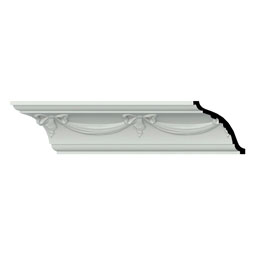 Ekena Millwork - MLD03X03X04NE - Endurathane Nevada Crown Moulding, 2 3/4"H x 2 3/4"P x 4"F x 96"L, Factory Primed