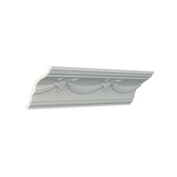 Ekena Millwork - MLD03X03X04NE - Endurathane Nevada Crown Moulding, 2 3/4"H x 2 3/4"P x 4"F x 96"L, Factory Primed