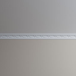 Ekena Millwork - MLD03X03X04NE - Endurathane Nevada Crown Moulding, 2 3/4"H x 2 3/4"P x 4"F x 96"L, Factory Primed