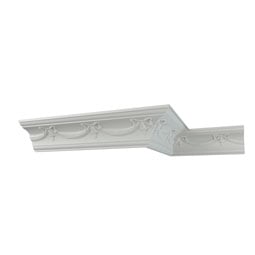 Ekena Millwork - MLD03X03X04NE - Endurathane Nevada Crown Moulding, 2 3/4"H x 2 3/4"P x 4"F x 96"L, Factory Primed