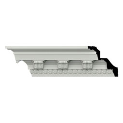 Ekena Millwork - MLD04X04X06WC - Endurathane Waco Crown Moulding, 4"H x 4"P x 5 5/8"F x 96"L, Factory Primed