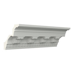 Ekena Millwork - MLD04X04X06WC - Endurathane Waco Crown Moulding, 4"H x 4"P x 5 5/8"F x 96"L, Factory Primed