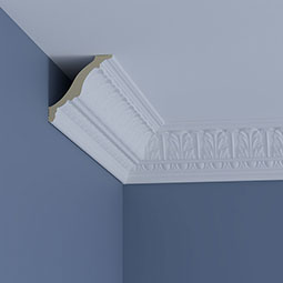 Ekena Millwork - MLD05X05X07MC - Endurathane McAllen Crown Moulding, 5 1/2"H x 5 1/4"P x 7 1/2"F x 96"L, Factory Primed