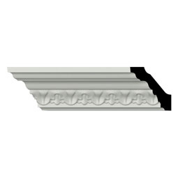 Ekena Millwork - MLD02X02X03LA - Endurathane Laredo Crown Moulding, 2 1/8"H x 2"P x 2 7/8"F x 96"L, Factory Primed