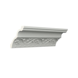 Ekena Millwork - MLD04X04X06FR - Endurathane Frisco Crown Moulding, 4"H x 4"P x 5 1/2"F x 96"L, Factory Primed