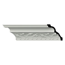 Ekena Millwork - MLD03X03X04KI - Endurathane Killeen Crown Moulding, 3 1/8"H x 3"P x 4 1/4"F x 96"L, Factory Primed