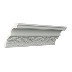 Ekena Millwork - MLD03X03X04KI - Endurathane Killeen Crown Moulding, 3 1/8"H x 3"P x 4 1/4"F x 96"L, Factory Primed
