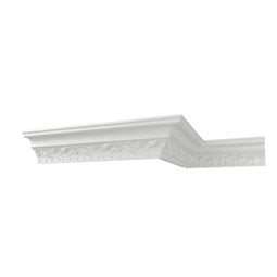 Ekena Millwork - MLD03X03X04KI - Endurathane Killeen Crown Moulding, 3 1/8"H x 3"P x 4 1/4"F x 96"L, Factory Primed