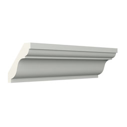Ekena Millwork - MLD02X02X03DT - Endurathane Denton Crown Moulding, 2 3/8"H x 2 1/4"P x 3 1/4"F x 96"L, Factory Primed