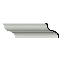 Ekena Millwork - MLD07X06X010MI - Endurathane Midland Crown Moulding, 7 1/8"H x 6 1/4"P x 9 5/8"F x 96"L, Factory Primed