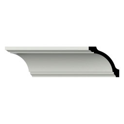 Ekena Millwork - MLD03X03X04CT - Endurathane Carollton Crown Moulding, 2 3/4"H x 2 3/4"P x 3 7/8"F x 94 1/2"L, Factory Primed