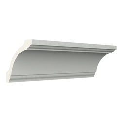 Ekena Millwork - MLD03X03X04CT - Endurathane Carollton Crown Moulding, 2 3/4"H x 2 3/4"P x 3 7/8"F x 94 1/2"L, Factory Primed