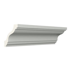 Ekena Millwork - MLD02X02X03BR - Endurathane Bryan Crown Moulding, 2 3/8"H x 2 3/8"P x 3 3/8"F x 96"L, Factory Primed