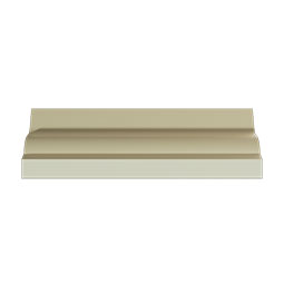 Ekena Millwork - MLD03X03X04HL - Endurathane Harlington Crown Moulding, 3 1/8"H x 3 1/8"P x 4 1/2"F x 96"L, Factory Primed