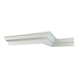 Ekena Millwork - MLD03X03X04HL - Endurathane Harlington Crown Moulding, 3 1/8"H x 3 1/8"P x 4 1/2"F x 96"L, Factory Primed