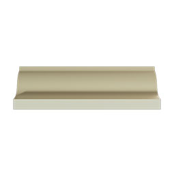 Ekena Millwork - MLD04X04X06VL - Endurathane Valentina Crown Moulding, 4"H x 4"P x 5 1/2"F x 96"L, Factory Primed