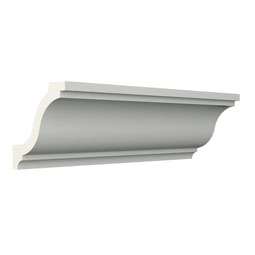 Ekena Millwork - MLD03X03X04HE - Endurathane Heath Crown Moulding, 2 3/4"H x 2 3/4"P x 4"F x 94 1/2"L, Factory Primed