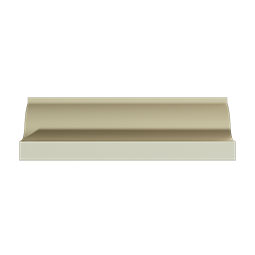 Ekena Millwork - MLD03X03X04HE - Endurathane Heath Crown Moulding, 2 3/4"H x 2 3/4"P x 4"F x 94 1/2"L, Factory Primed