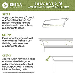 Ekena Millwork - MLDWWM52 - WM52 2 1/4"H x 1 1 5/8"P x 2 3/4"F x 96"L Americraft Solid Hardwood Stain Grade Crown Moulding