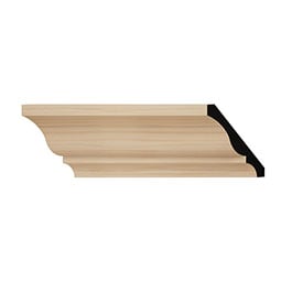 Ekena Millwork - MLDWWM48 - WM48 3 11/32"H x 2 5/8"P x 4 1/4"F x 96"L Americraft Solid Hardwood Stain Grade Crown Moulding