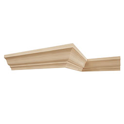 Ekena Millwork - MLDWWM49 - WM49 3 11/32"H x 2 5/8"P x 3 5/8"F x 96"L Americraft Solid Hardwood Stain Grade Crown Moulding