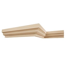 Ekena Millwork - MLDWWM60 - WM60 1 13/32"H x 1 1/16"P x 1 3/4"F x 96"L Americraft Solid Hardwood Stain Grade Crown Moulding