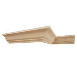 Ekena Millwork - MLDWWM45 - WM45 3 11/16"H x 3 3/4"P x 5 1/4"F x 96"L Americraft Solid Hardwood Stain Grade Crown Moulding
