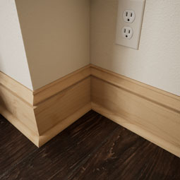 Ekena Millwork - MLDWWM106 - WM106 11/16"D x 11/16"W x 96"L Americraft Solid Hardwood Stain Grade Quarter Round