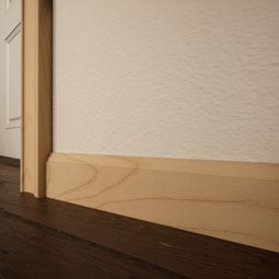 Ekena Millwork - MLDWWM623 - WM623 9/16"D x 3 1/4"W x 96"L Americraft Solid Hardwood Stain Grade Ogee Baseboard Moulding