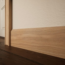 Ekena Millwork - MLDWWM618 - WM618 9/16" x 5 1/4" x 96" Americraft Solid Hardwood Stain Grade Ogee Base Moulding